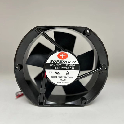Round 50mm DC Cooling Fan Low Noise With Lead Wire AWG26 + Red - Black Standard UL 1007
