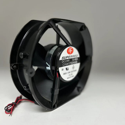 12V Black DC Brushless Fan 120x120x25mm With Ball Bearing / Sleeve Bearing