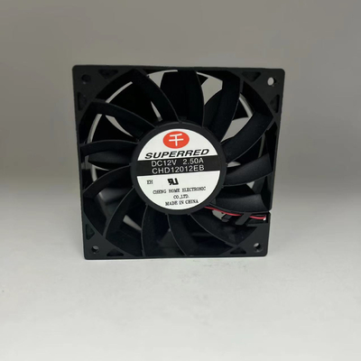 Customized Size DC CPU Fan 3 Pin Connector Black Plastic DC Cooling Fan