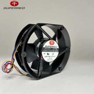45 CFM Black DC CPU Fan 80 X 80 X 25mm Customized With Lead Wire AWG26