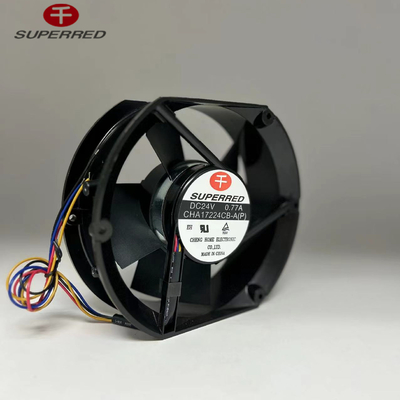 Black Plastic PBT CPU DC Fan 120x120x38mm Signal Output DC Cooling Fan