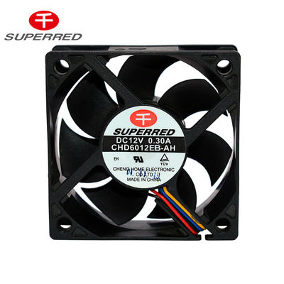AWG26 Lead Wire Dc Cooling Fan With Ball Bearing