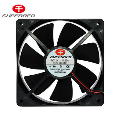 Plastic PBT Impeller DC Cooling Fan 80x80x20mm Black With Lead Wire AWG26