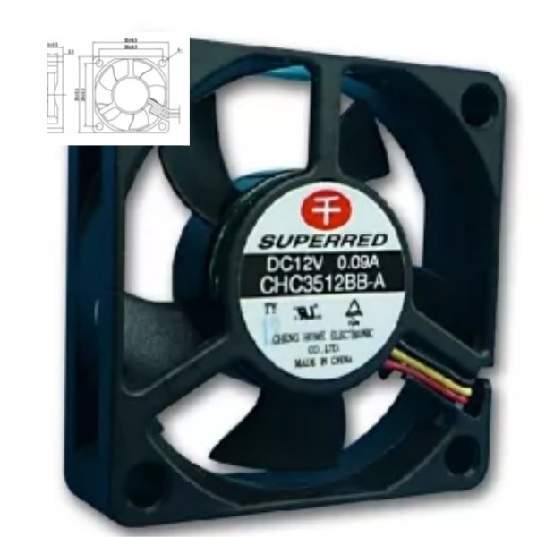 Signal Output Vehicle Cooling Fan 35x35x10 With Plastic PBT 94V0 Impeller